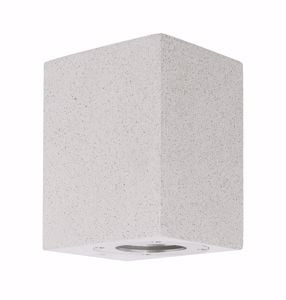 Applique da esterno moderno cubo cemento bianco ip65