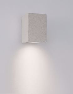 Applique da esterno moderno cubo cemento bianco ip65