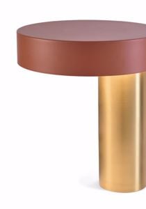 Miloox amanita lampada da tavolo ruggine oro design moderna
