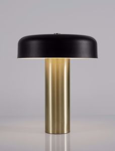 Lampada da tavolo led 18w 3000k oro nero design moderna