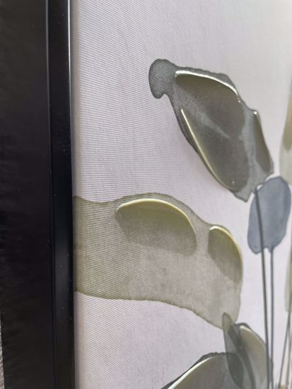 Quadro tela dipinta rilievo piante verdi 100x100 per soggiorno moderno