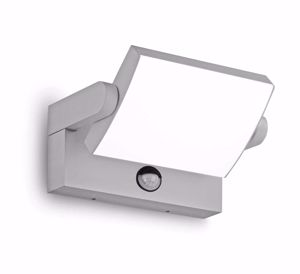 Applique da esterno swipe ap sensor ideal lux ip54 grigio orientabile con sensore