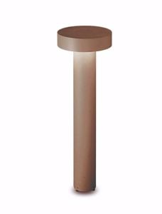 Ideal lux tesla pt4 h60 lampione marrone per giardino ip44 moderno