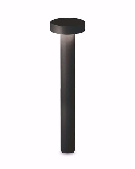 Ideal lux tesla pt4 h80 lampione da giardino ip44 nero moderno