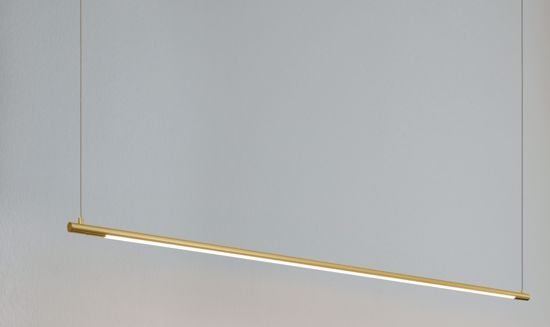 Lampada sospensione ultrasottile da tavolo cilindro oro led 20w 3000k