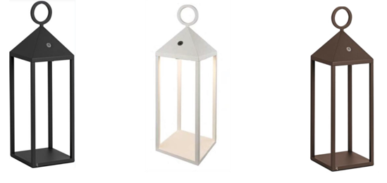 Lampada da giardino portatile led corten