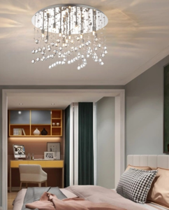 Moonlight pl12 ideal lux plafoniera per camera da letto pendenti di cristallo 60cm