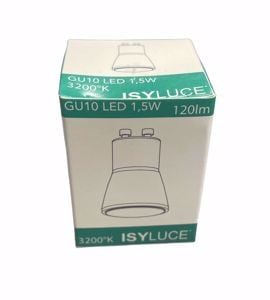 Isyluce lampadina led 1,5w gu10 35mm 3200k 120lm ottica 36&deg;