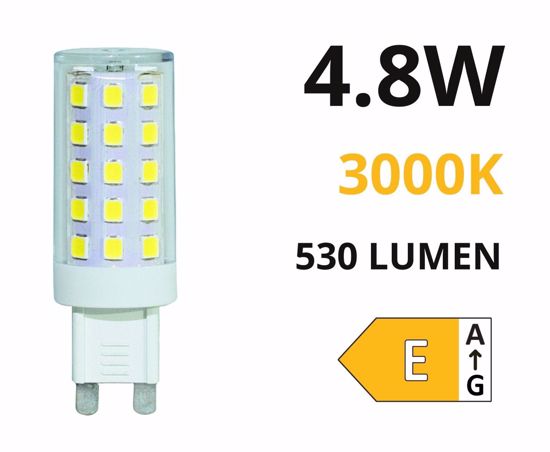 Life lampadina led g9 4.8w 3000k 530lm ottica 300&deg;