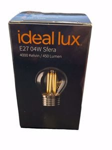Confezione n&deg;10 lampadine led e27 4w 4000k 490lm sfera trasparente ideal lux