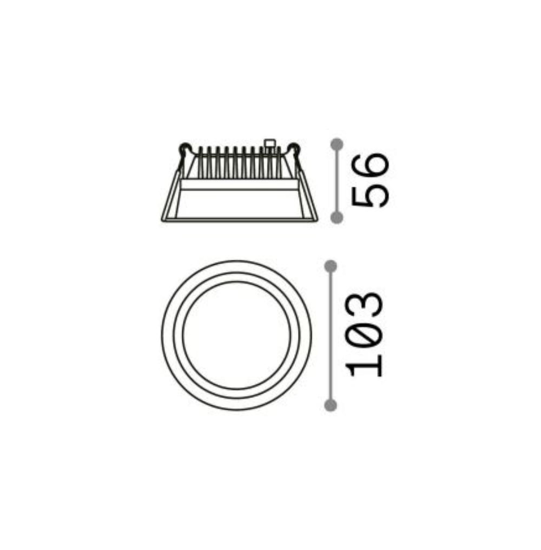 Deep fi 10w 4000k ideal lux faretto a incasso da bagno bianco