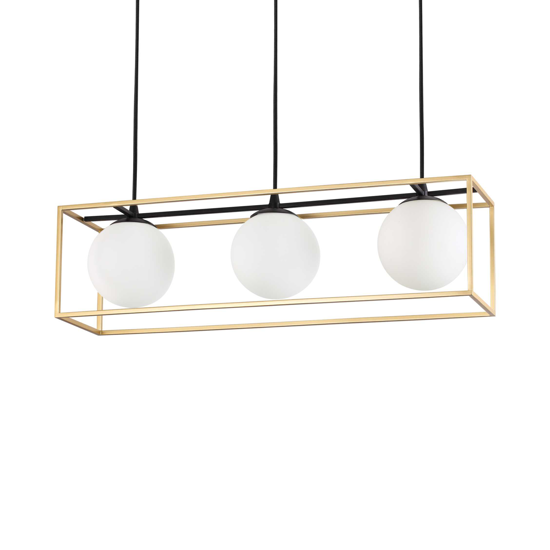 Lingotto ideal lux lampadario per soggiorno oro ottone nero