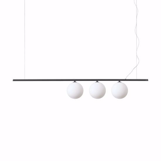 Ideal lux perline nero lampadario moderno per tavolo da pranzo
