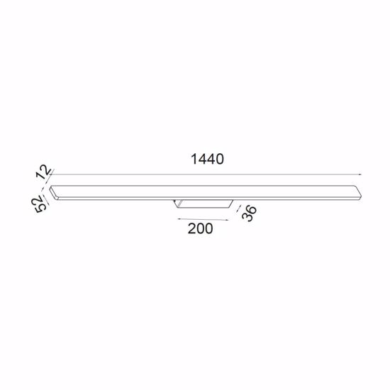 Applique per esterno moderno barra antracite rettangolare 24w 3000k ip54