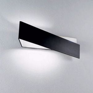 Zig zag linea light applique nero design moderno per interno