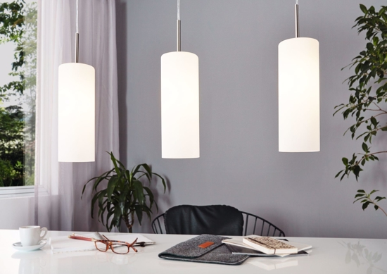 Lampadario per cucina moderna cilindri