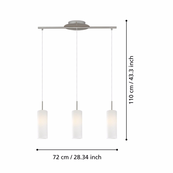Lampadario per cucina moderna cilindri