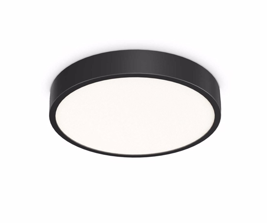 Ideal lux ray pl d60 plafoniera da bagno led 3000k 4000k nera ip44