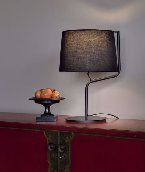 Abat-jour camera da letto nera moderna 