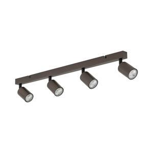 Plafoniera da cucina con 4 faretti marrone luci orientabili