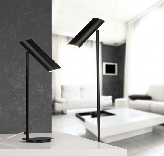 Lampada da scrivania nera design moderna orientabile