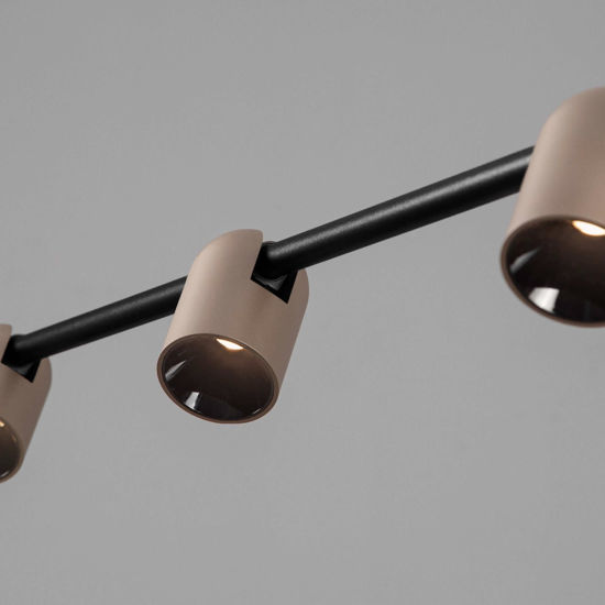 Lampadario da tavolo nero marrone spot orientabili