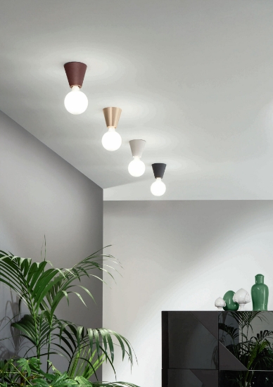 Plafoniera per interni design corten pl fog ondaluce