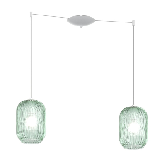 Toplight lampadario per isola cucina moderno vetri verdi