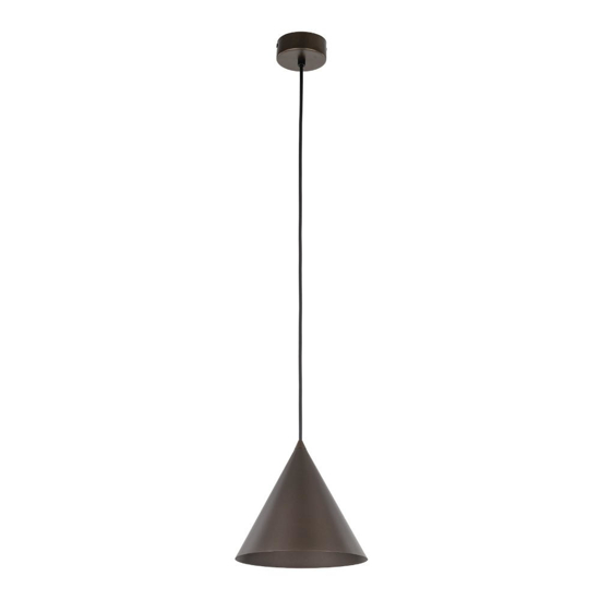 Lampada a sospensione cono marrone 19cm per isola
