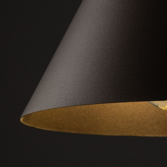 Lampada a sospensione cono marrone 19cm per isola
