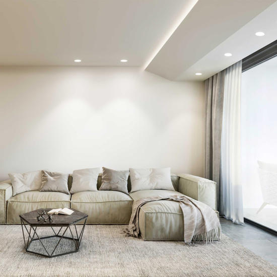 Faretto incasso a led game trimless ideal lux 11w 3000k 220v rotondo