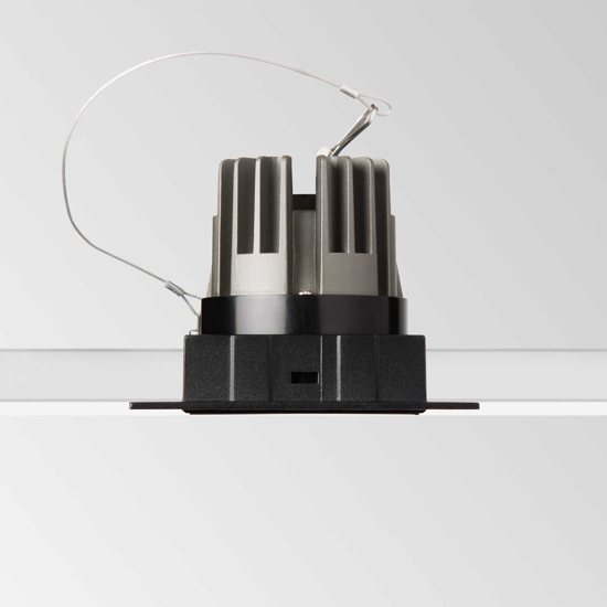 Faretto led da incasso game trimless nero ideal lux 11w 3000k quadrato