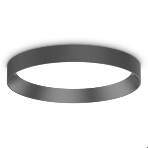 Plafoniera per cucina fly pl d35 ideal lux led 18w 3000k nera doppia luce
