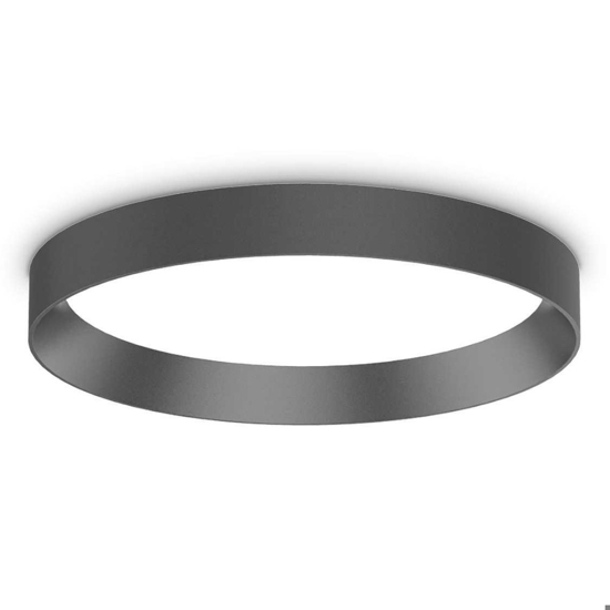 Plafoniera per cucina fly pl d35 ideal lux led 18w 3000k nera doppia luce