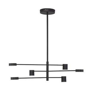 Lampadario nero luci led 3000k orientabili
