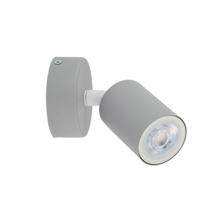 Applique da parete spot grigio orientabile