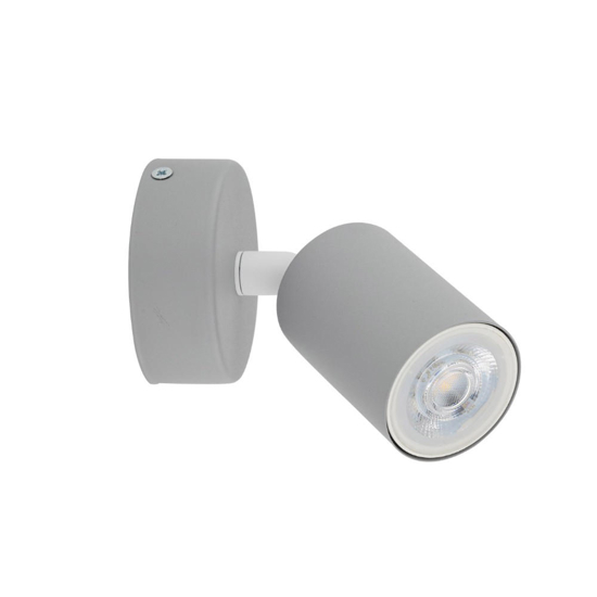 Applique da parete spot grigio orientabile