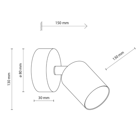 Applique rosa da parete soffitto orientabile per interni