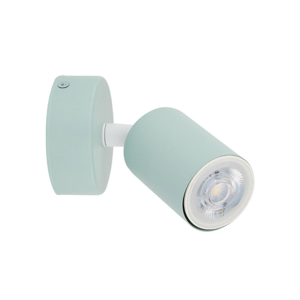 Applique verde menta da parete soffitto cilindro orientabile