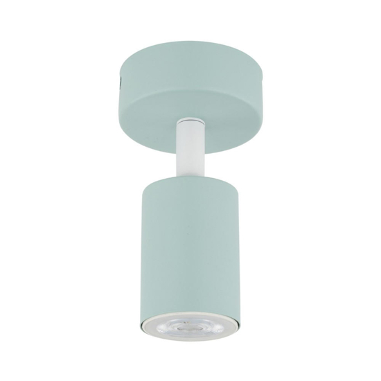Applique verde menta da parete soffitto cilindro orientabile