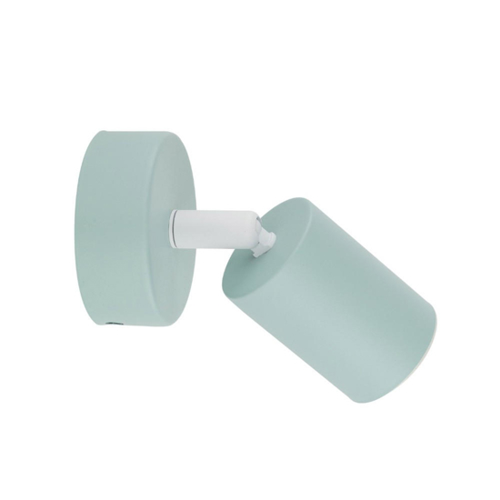 Applique verde menta da parete soffitto cilindro orientabile