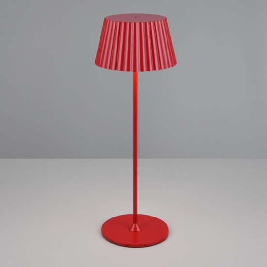 Lampada da esterno rossa da tavolino ricaricabile ortatile led moderna