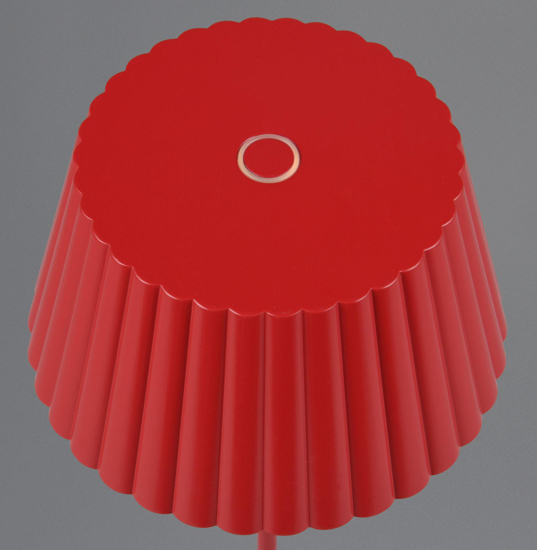 Lampada da esterno rossa da tavolino ricaricabile ortatile led moderna