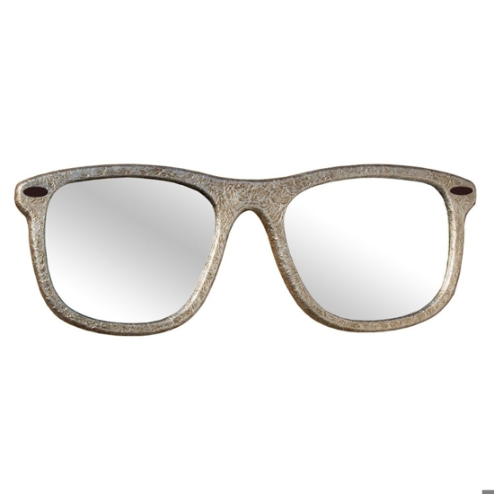 Grande specchio per soggiorno design occhiali argento 150x50