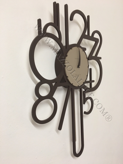 Orologio a pendolo moderno da parete legno cioccolato