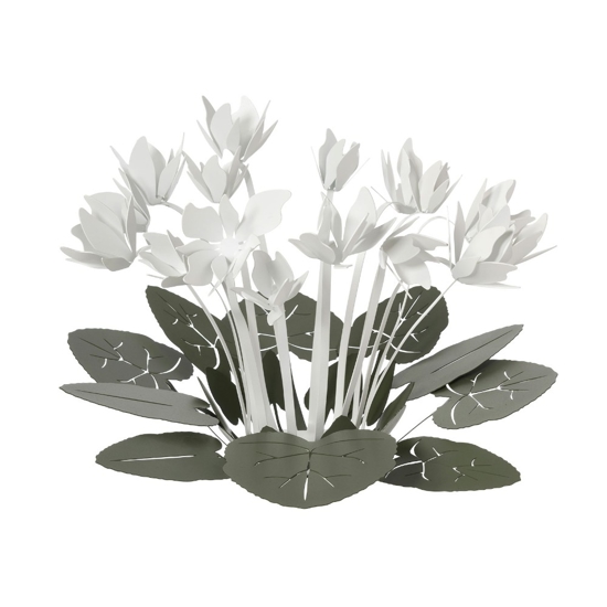 Centrotavola design moderno metallo verde bianco