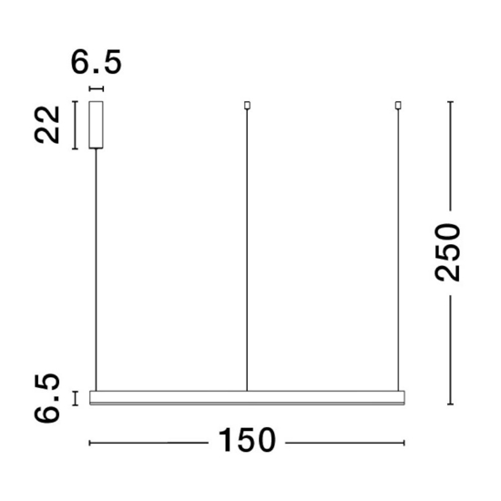 Lampadario anello xxl 150cm nero led 80w dimmerabile 3000k