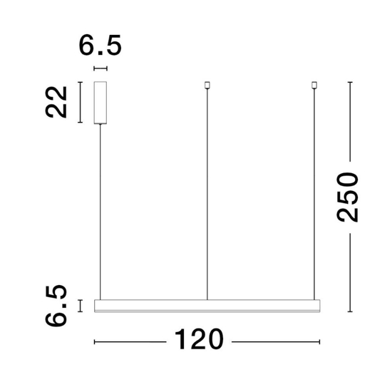 Lampadario anello nero 120cm led 72w 2700k a 6000k dimmerabile