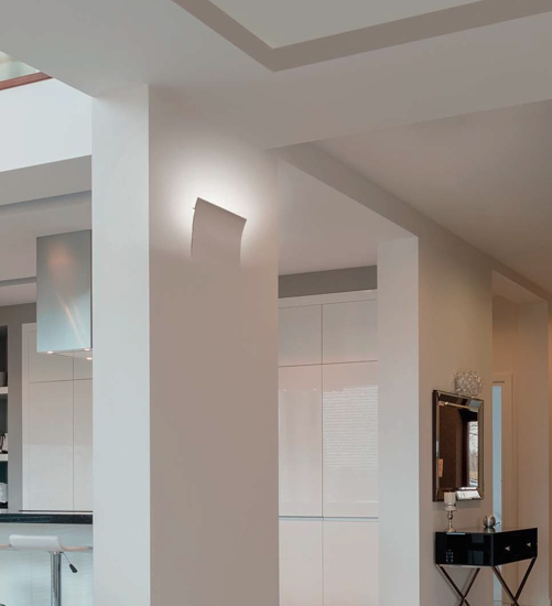 Applique lampada da incasso a parete di gesso cristaly bianca led 16.5w 2700k