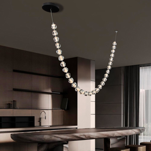 Lampadario moderno collana 385cm design led per soggiorno